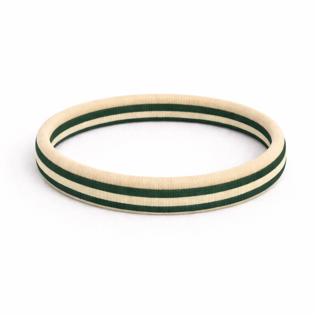 Herr & Frau Hempel – Haargummi „Lulu Beige-Green“ weich & ohne Metall