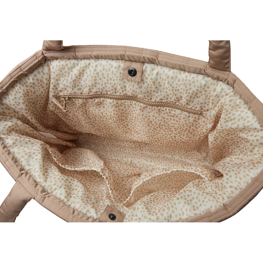Jollein – Wickeltasche "Puffed Bag Biscuit", recycelt 40 x 35 x 16 cm