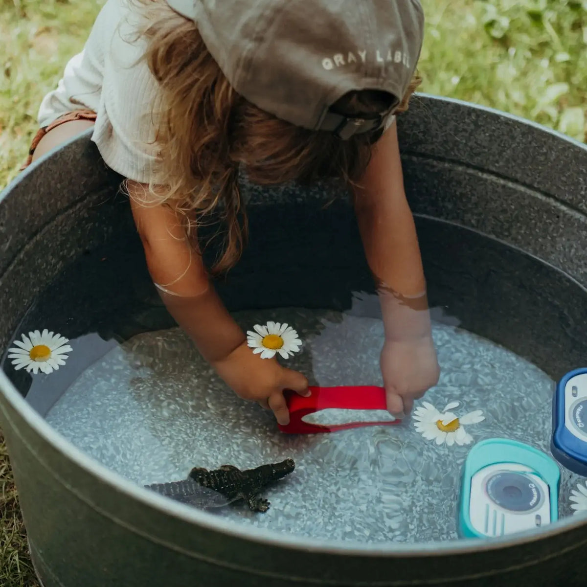 KIDYWOLF Kidycam – Wasserdichte Kinderkamera rot, 8 MP, Video 1080p