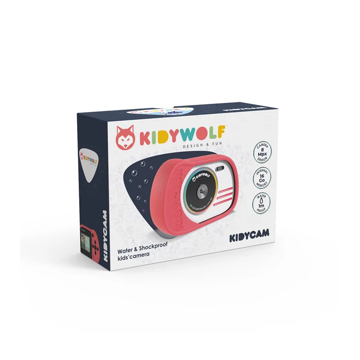 KIDYWOLF Kidycam – wasserdichte Kinderkamera rosa, 8 MP, Video 1080p