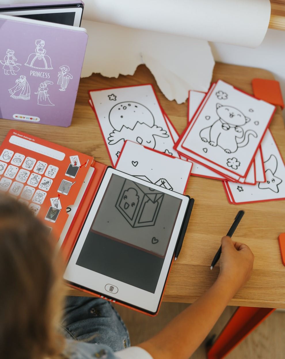 KIDYWOLF KIDYDRAW MINI LCD Zeichentablet "Kawaii" – 30 Motive