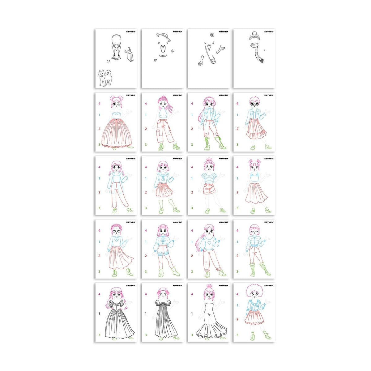 KIDYWOLF - Kidydraw Pro Fashion – LED Leuchttafel & Maltafel 2-in-1