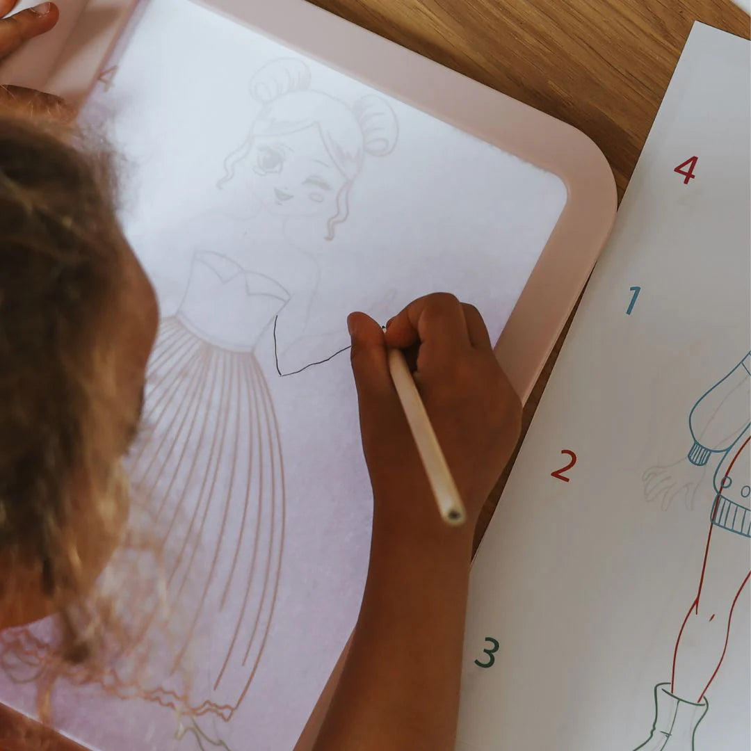 KIDYWOLF - Kidydraw Pro Fashion – LED Leuchttafel & Maltafel 2-in-1