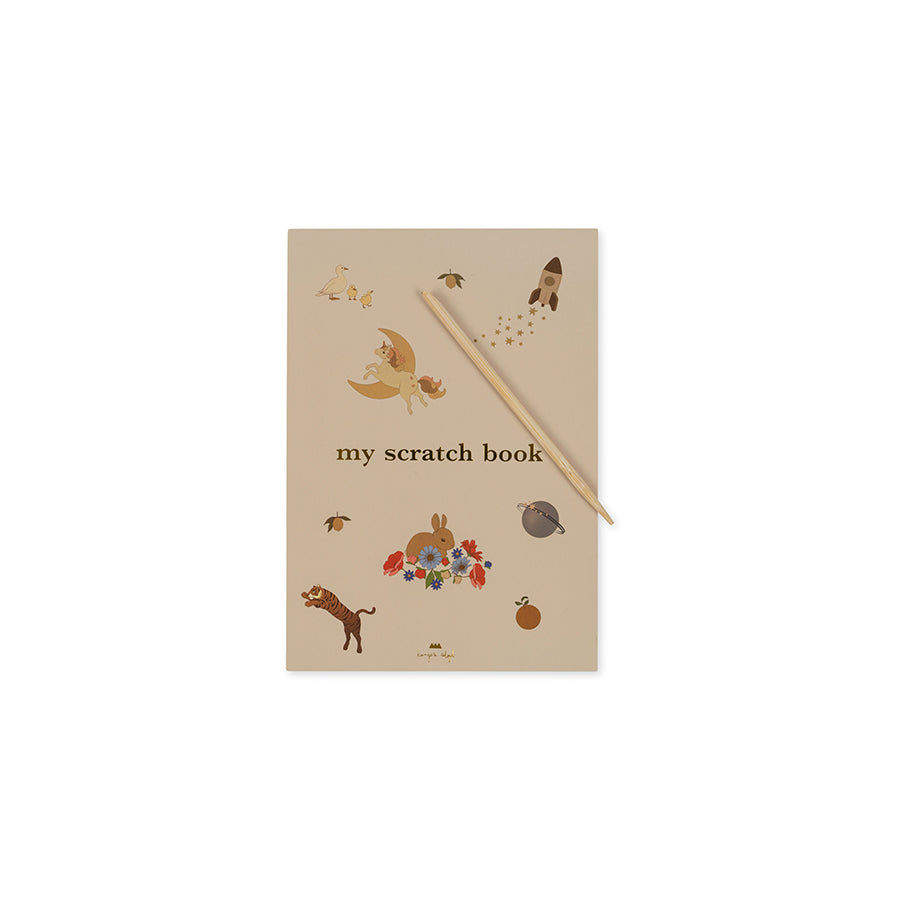 Konges Slojd – Kratzbuch „My Scratch Book FSC“ mit Bambusstift
