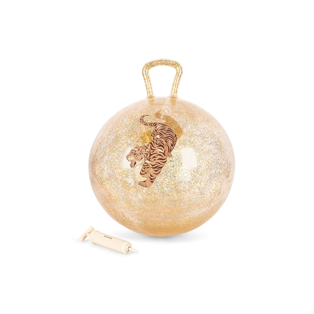 Konges Sløjd – Hüpfball „Tiger“ mit Griff & Pumpe, ab 3 Jahren