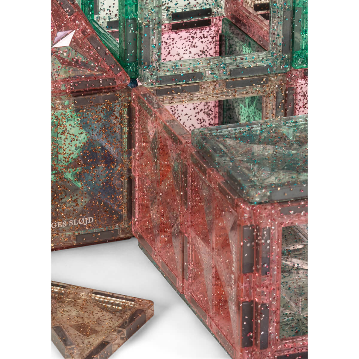 Konges Slojd – Magnetbausteine „Piece by Piece Glitter“ 100 Teile