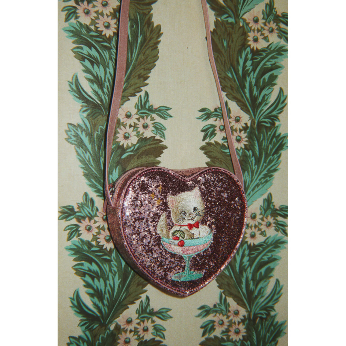 Konges Slojd – Umhängetasche „Heart Kitty“ für Kinder, Tasche