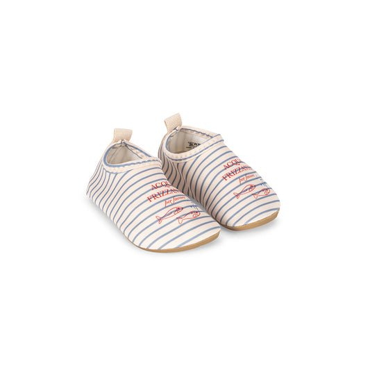 Konges Slojd - Badeschuhe „Aster Stripe Blue“ mit UV 50+ für Kinder