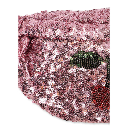 Konges Slojd – Kinder Bauchtasche mit Pailletten „Sequin Mellow Rose“