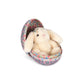 Konges Slojd - Osterei "Kyoto" mit Kuscheltier Hase