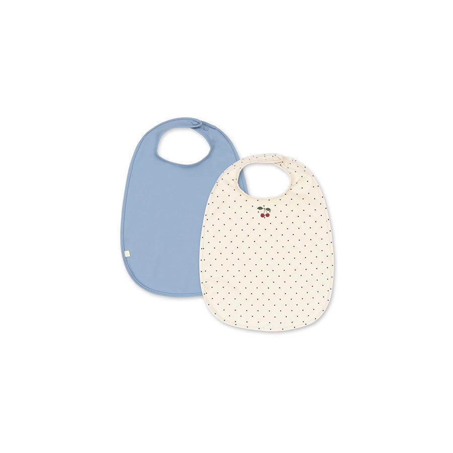 Konges Slojd - Lätzchen "Navy Dot / Rain Washed", 2er Set
