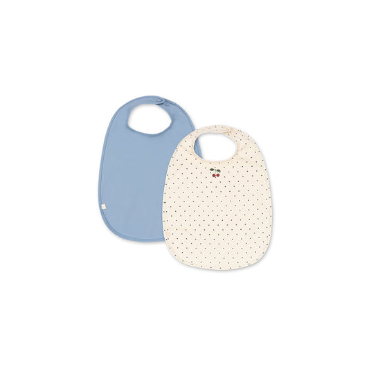 Konges Slojd - Lätzchen "Navy Dot / Rain Washed", 2er Set