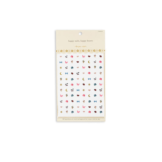 Konges Slojd - Nagelsticker für Kinder, bunte Nail Sticker, 12 Designs