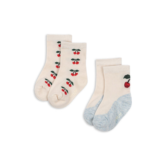 Konges Slojd – Socken „Cherry“ 2er-Set aus Bio-Baumwolle