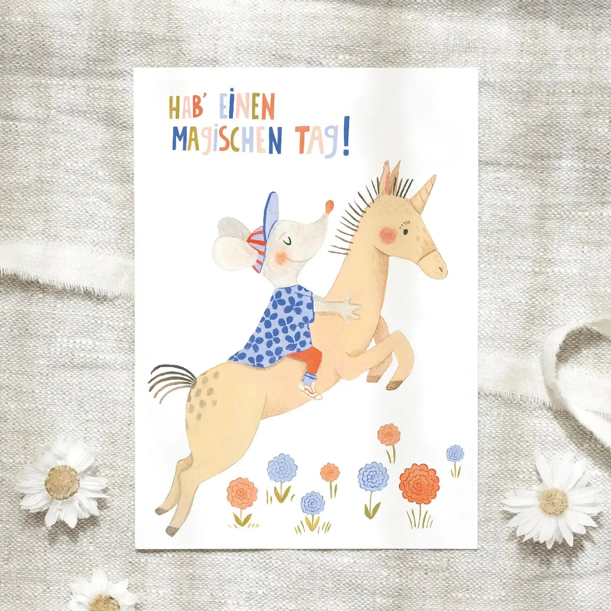 Leo la Douce – Postkarte "Magisches Einhorn", nachhaltig & hochwertig