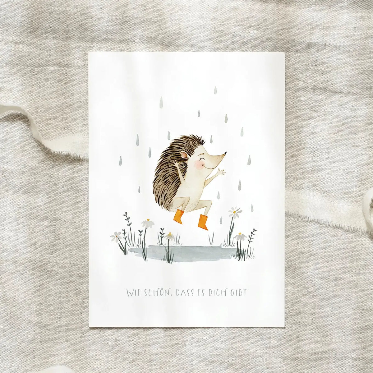 Leo la Douce – Postkarte "Happy Igel", nachhaltig & hochwertig