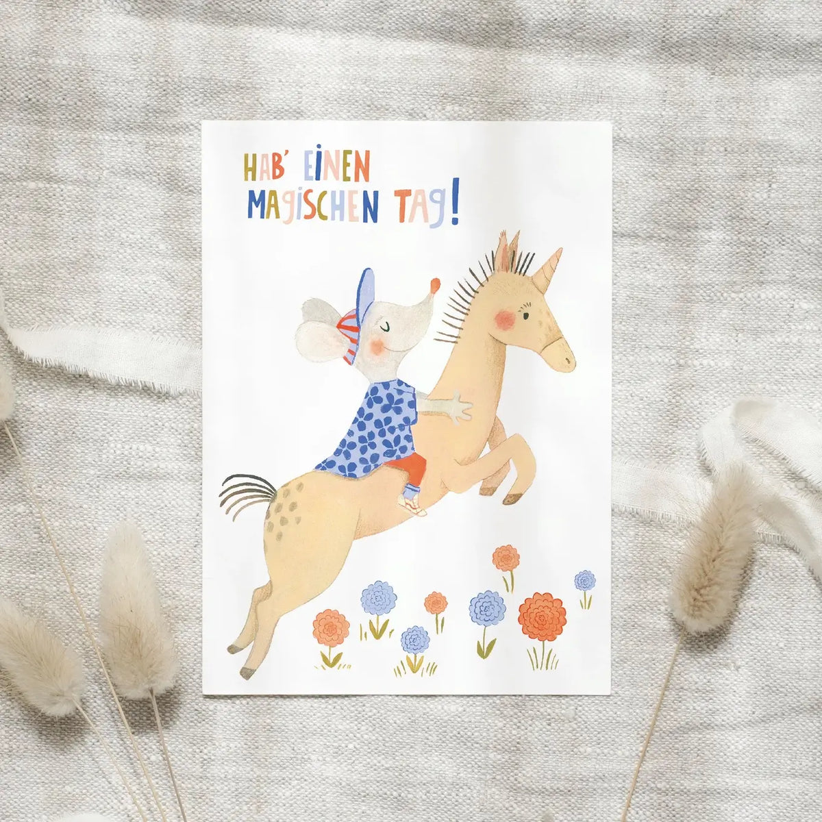 Leo la Douce – Postkarte "Magisches Einhorn", nachhaltig & hochwertig