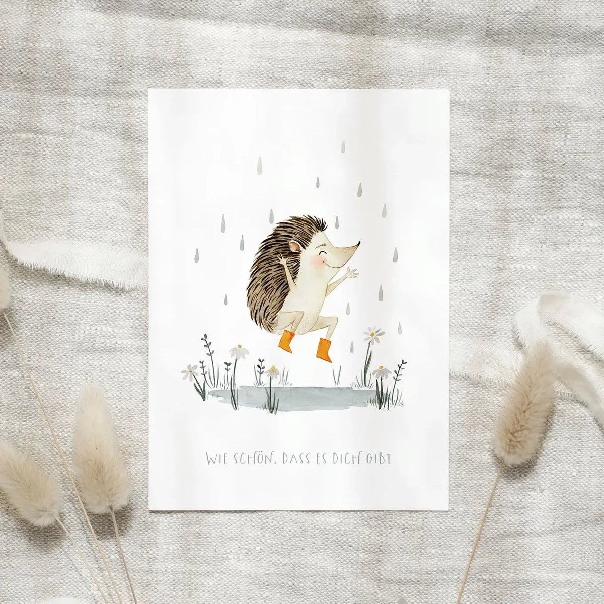 Leo la Douce – Postkarte "Happy Igel", nachhaltig & hochwertig