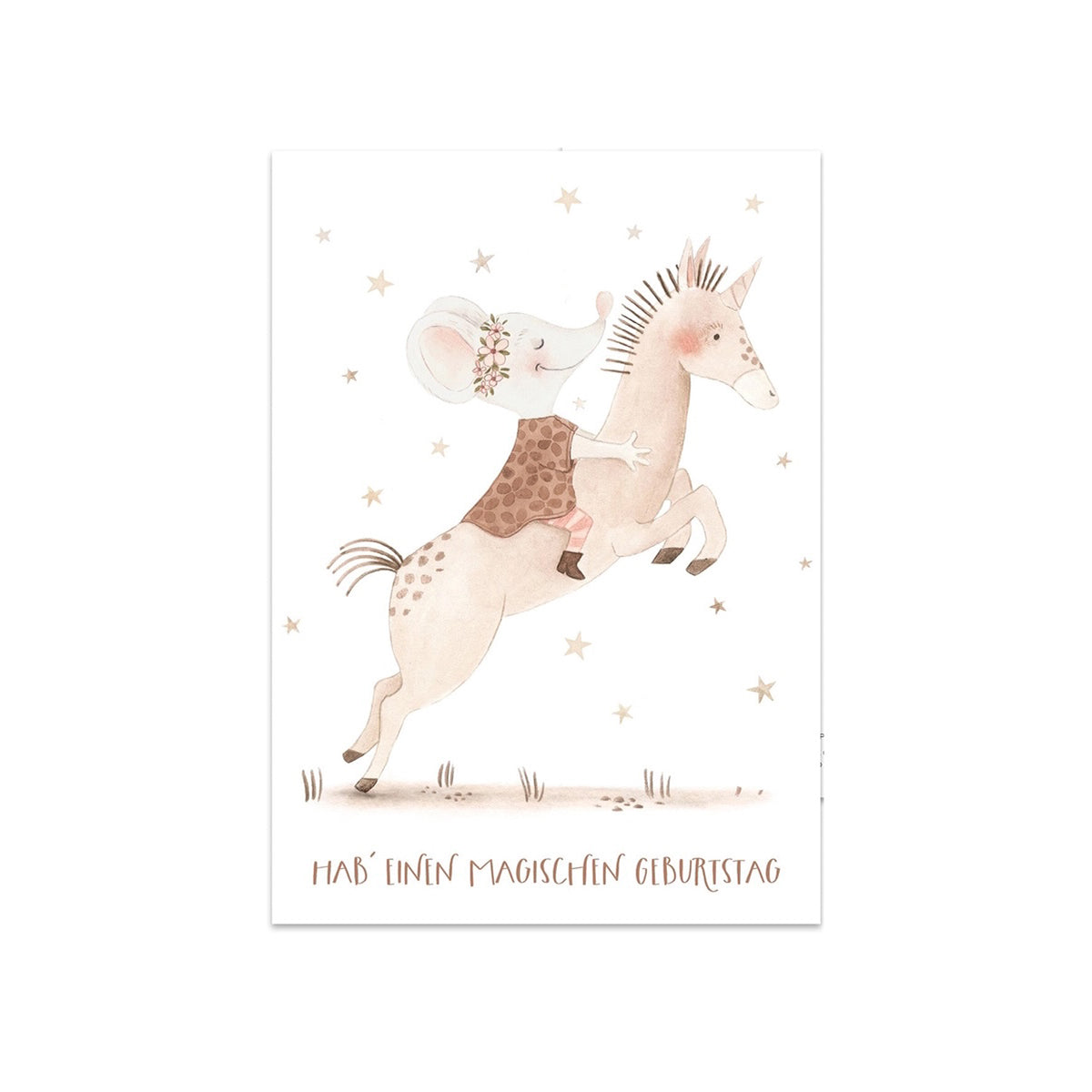 Leo la Douce – Postkarte "Einhorngeburtstag", nachhaltig & hochwertig