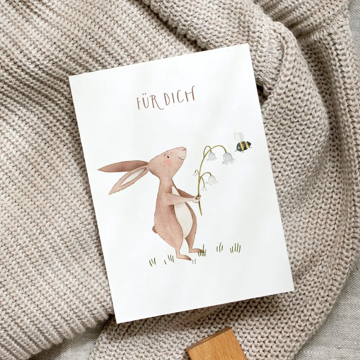 Leo la Douce – Postkarte "Hase | Für dich", nachhaltig & hochwertig