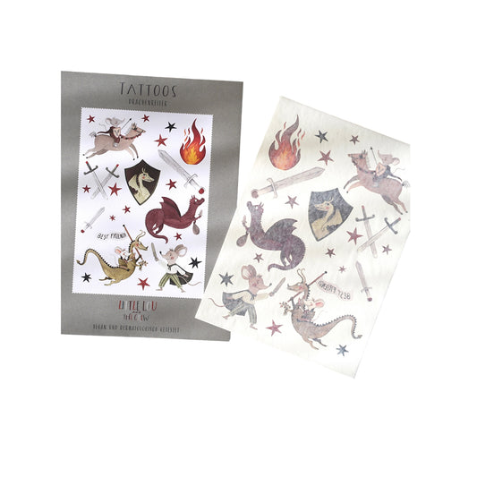 Leo la Douce – Tattoo Set "Drachenreiter", dermatologisch getestet