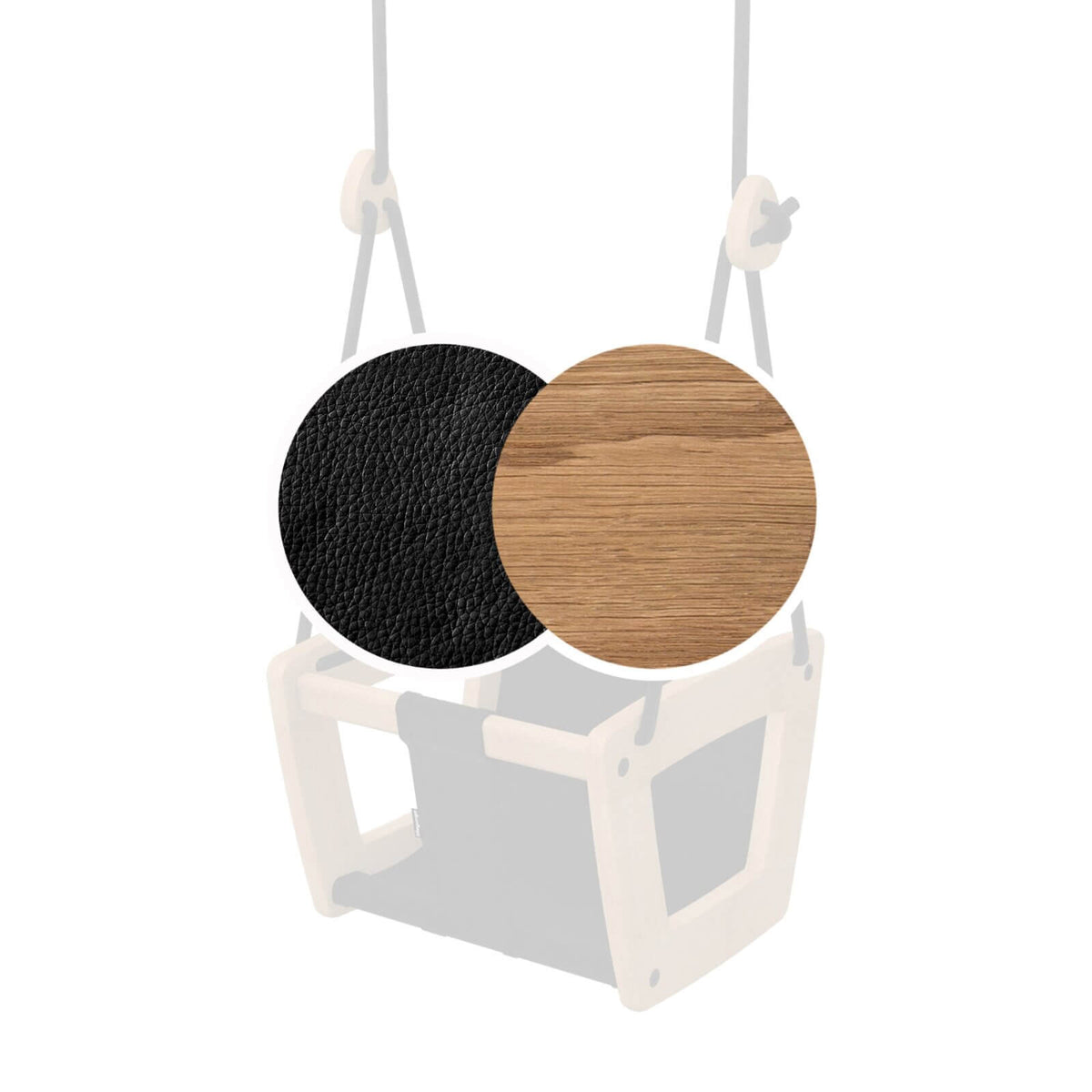 Lillagunga - Babyschaukel "Toddler Oak" Eiche/Schwarz Ab 3 Monaten