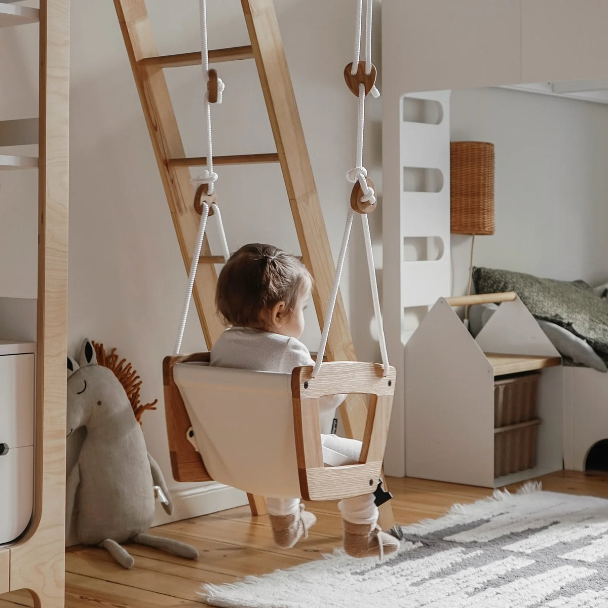 Lillagunga – Babyschaukel „Toddler Oak White“, Natur Schaukel