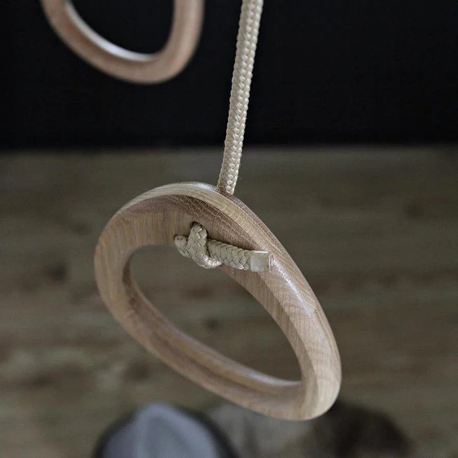 Lillagunga – Turnringe „Rings Oak Grey", höhenverstellbare Holzringe