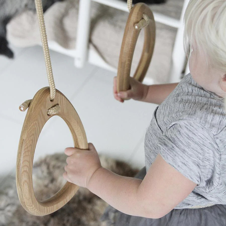 Lillagunga – Turnringe „Rings Oak Black“, höhenverstellbare Holzringe