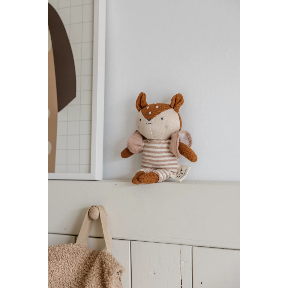 Little Otja – Kuscheltier „Deer Freja“ aus Bio-Baumwolle, handgefertigt