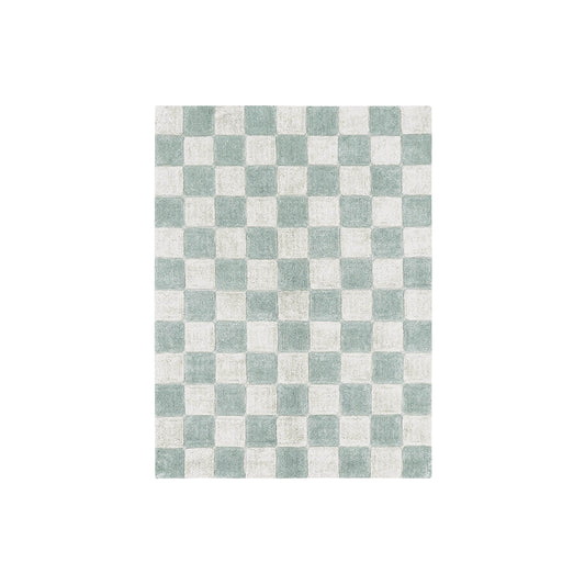 Lorena Canals - Teppich Karo Blue 120x160cm Waschbar