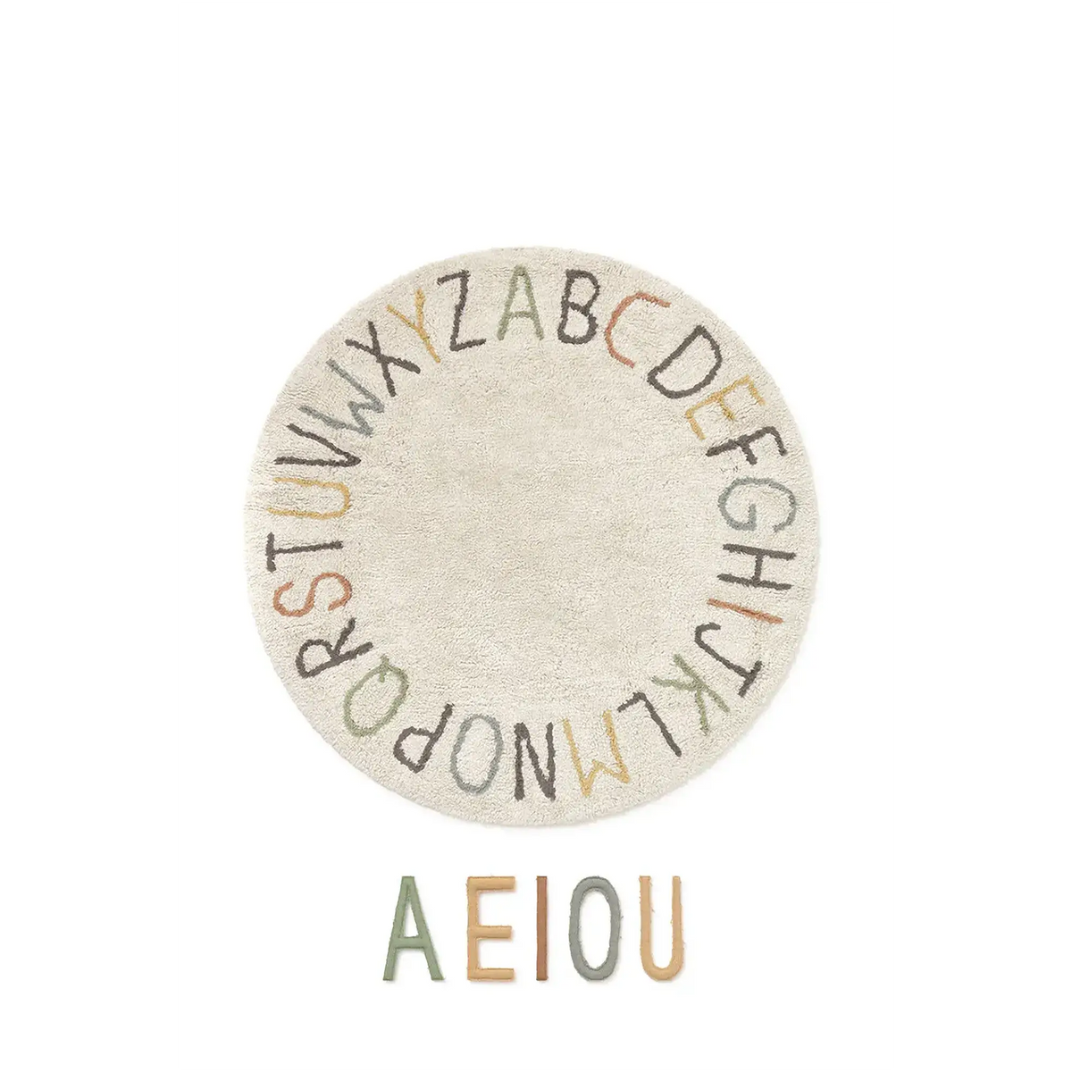 Lorena Canals - Waschbarer Kinderteppich "ABC Color" aus Baumwolle