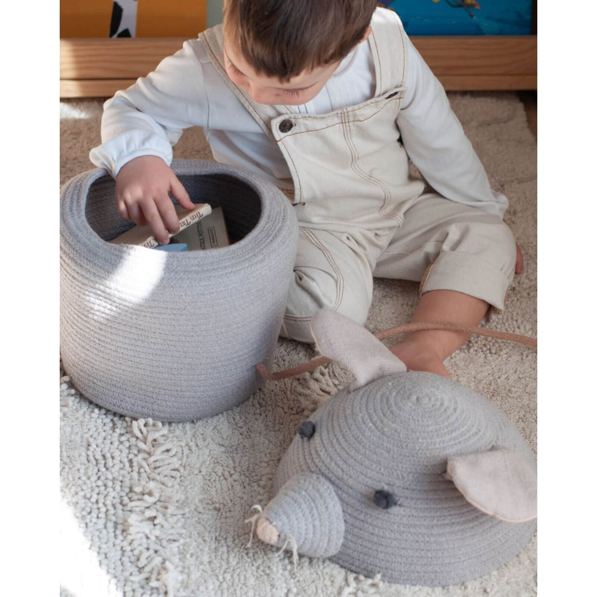 Lorena Canals - Korb Ratte "Renata The Rat" Grau 30cm