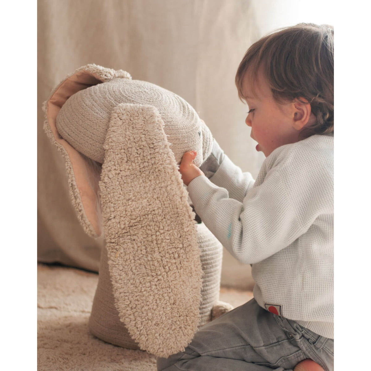 Lorena Canals - Korb Hase "Rita The Rabbit" Creme 30cm