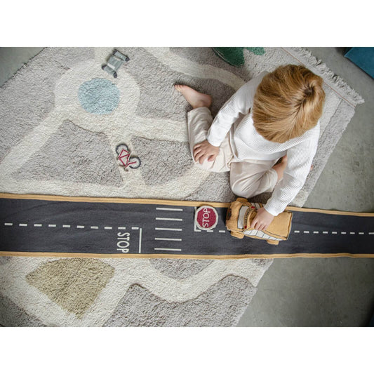 Lorena Canals - Xl Stoff-Spielstrasse "Ride & Roll" Mit Bus 400cm