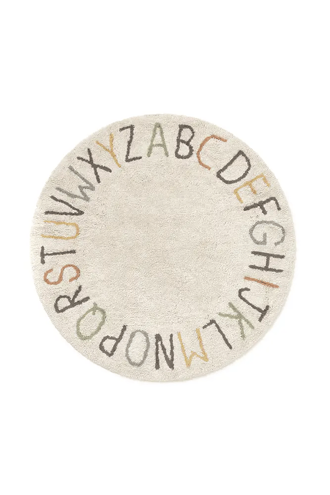 Lorena Canals - Waschbarer Kinderteppich "ABC Color" aus Baumwolle