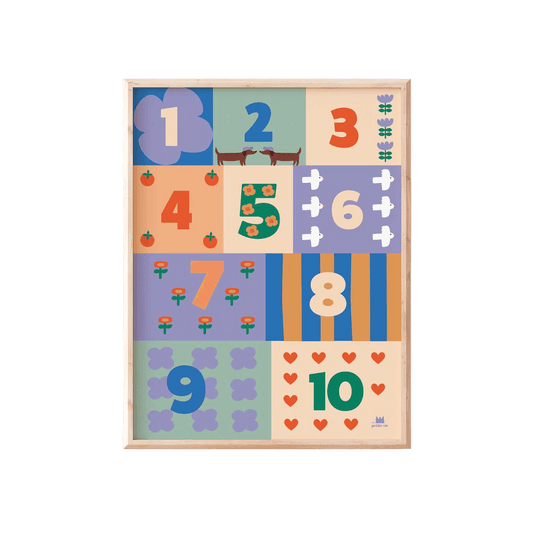 Ma Petite Vie – Design Poster "Numbers" 30×40 cm für Kinderzimmer