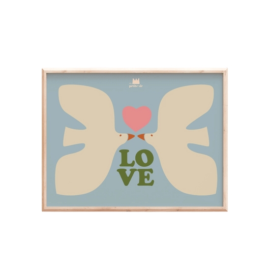 Ma Petite Vie – Design Poster "Birds of Love" 30×40 cm, Kinderzimmer