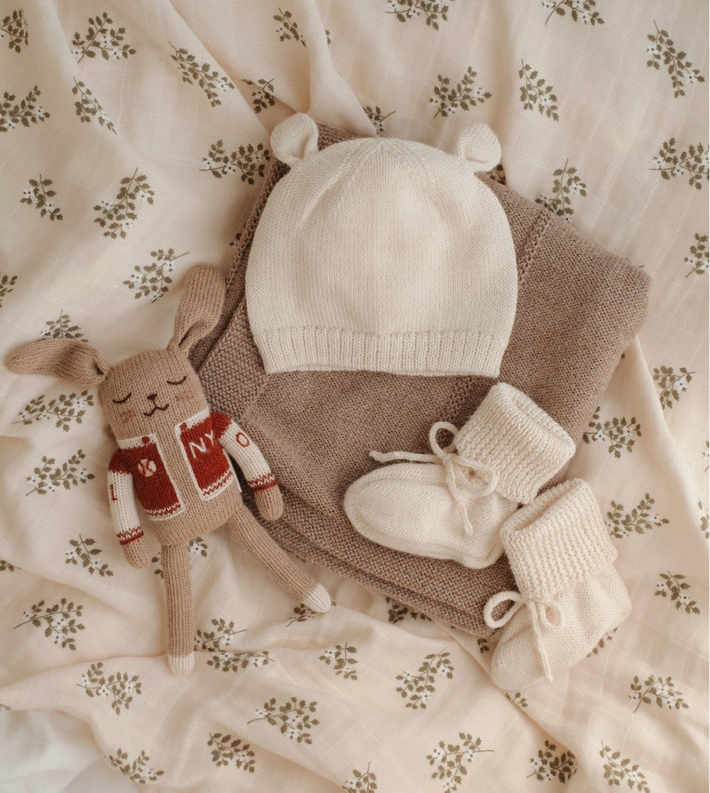 Main Sauvage - Babymütze "Beanie Bear Ecru", Mütze für Babys