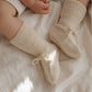 Main Sauvage - Babyschuhe "Ecru", Babysocken, Strickschuhe Baby