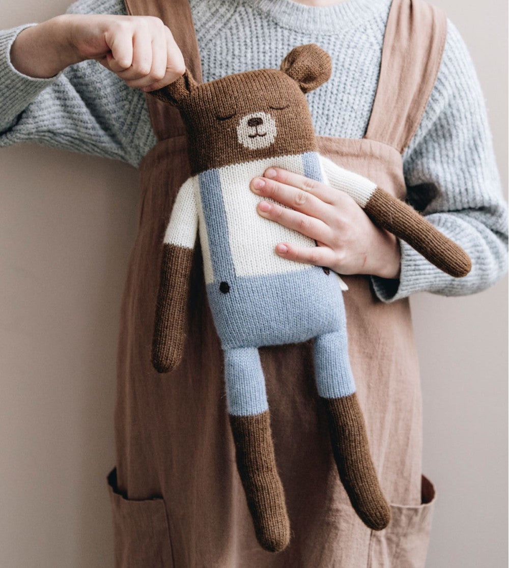 Main Sauvage - Kuscheltier "Big Teddy Blue"