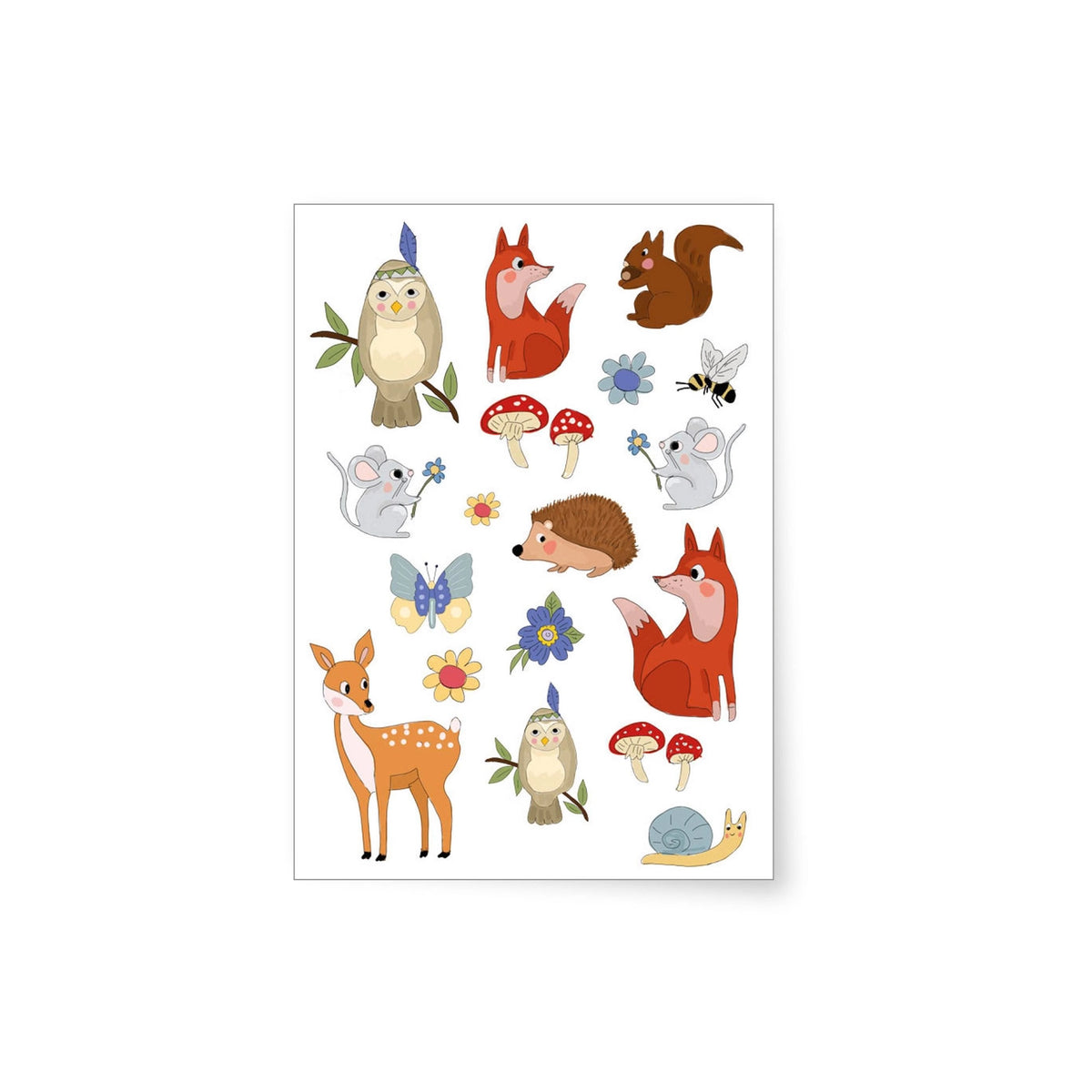 Miao Papeterie – Kindertattoos „Wald“, vegan & dermatologisch getestet