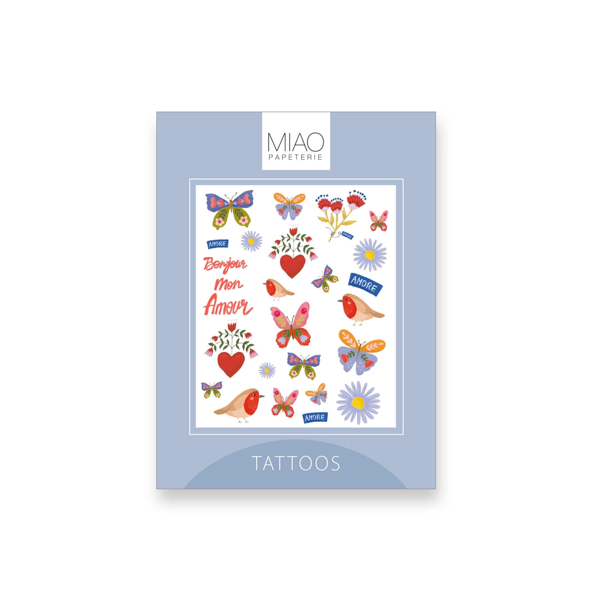 Miao Papeterie – Kindertattoos „Butterfly“, dermatologisch getestet