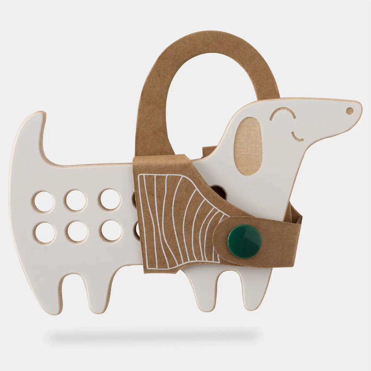 Milin - Fädelspiel "Dackel", Montessori Schnürspielzeug