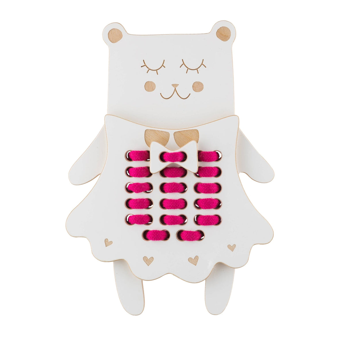 Milin - Fädelspiel Mrs. Teddybär