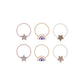 Mimi & Lula - Haargummis "Rainbow & Star", 6er Set