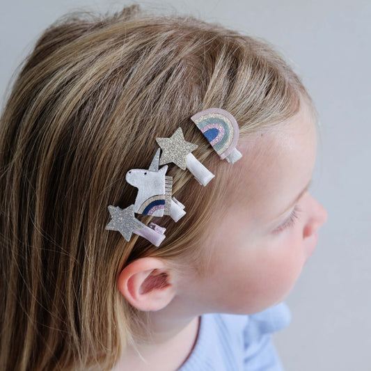 Mimi & Lula - Haarspangen "Celeste Unicorn", 8er Set