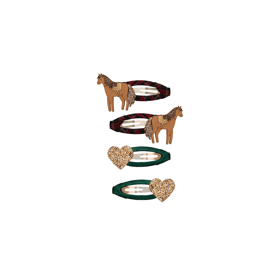 Mimi & Lula - Haarspangen "Lucky Horse", 4er Set