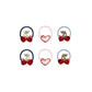 Mimi & Lula - Haargummis "Red Cherries", 6er Set
