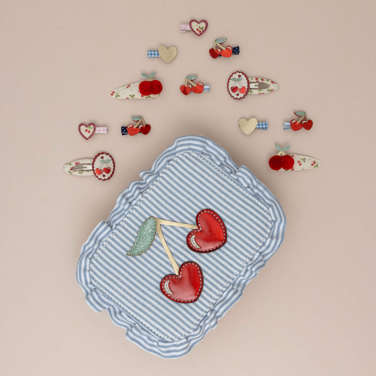 Mimi & Lula - Haarspangen "Pom Pom Cherries", 2er Set